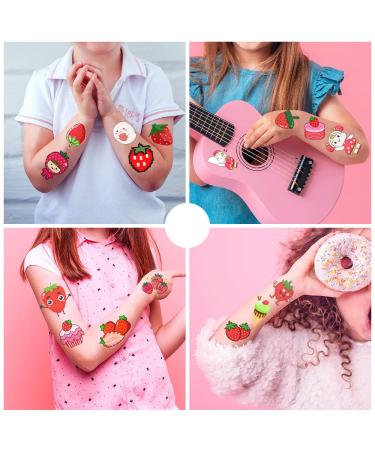 96 Pcs Strawberry Temporary Tattoos for Kids - Perfect for Birthday Parties, Decorations, and School Prizes - Buy Online on GoSupps.com