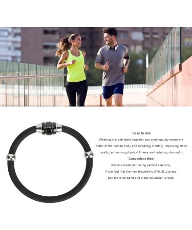 Anti-Static Bracelet | Elastic Negative Ion Silicone Band for Sleep & Sports | 18cm Portable Design - Buy Online on GoSupps.com
