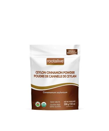 Rootalive Organic Ceylon Cinnamon Powder Certified True Cinnamon & A Culinary Spice Vegetarian Sugar-Free Gluten-Free 200 Grams 200 g (Pack of 1)