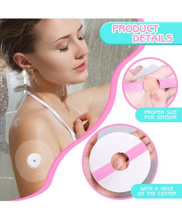 48 Pack Waterproof Adhesive Patches for CGM Sensor - Pink - Shower, Swimming, Cycling, Running - Buy Online on GoSupps.com