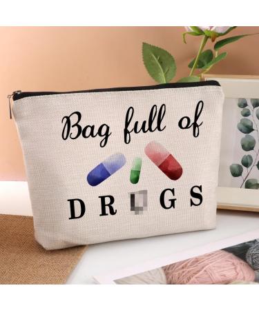 Funny Pill Medicine Bags | Nurse Practitioner Gifts for Women | Travel Cosmetic & Storage Pouch | Unique Patient Birthday Present - Buy Online on GoSupps.com