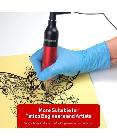 Wormhole Tattoo Machine Kit with 10 Inks, 20 Cartridge Needles & Power Supply - For Tattoo Artists and Beginners | WTK141 - Buy Online on GoSupps.com