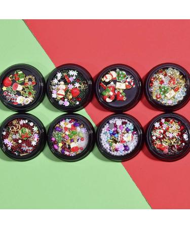 6 Boxes Christmas Nail Art Ornaments Metal Nail Studs Gem Nail Art Supplies 3d Diamonds Nail Art Christmas Nail Art Rhinestone Flower Nail Rhinestones Decorations Manicure - Buy Online on GoSupps.com