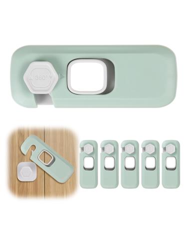 EUIOOVM Childproof Refrigerator Lock Cupboard Locks for Fridge Cabinets Drawers Dishwasher No Tools Need or Drill for Childproof Pet Proofing Green