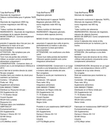 Hepatica Magnesium Glycinate 2000mg per serving 120 Capsules Certificate of Analysis from AGROLAB Germany pure no fillers or excipients - Buy Online on GoSupps.com