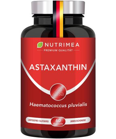 Astaxanthin capsules - Pure astaxanthin - Natural astaxanthin from algae - 60 capsules 4 mg each - Strong antioxidant
