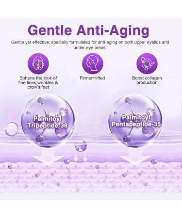Eye Cream Anti Aging for Wrinkles with Peptide & Hyaluronic Acid for Fine Lines Brightening Eye Moisturizer Cream for Women to Reduce Dark Circle with Niacinamide Paraben Free 1.0 OZ (30g) 0.68 Ounce (Pack of 1) Purple - Buy Online on GoSupps.com