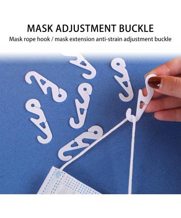 Mask Extender Obles - 50 Anti-Slip Silicone Hooks for Adults & Kids | Adjustable Face Mask Holders & Accessories in White - Buy Online on GoSupps.com
