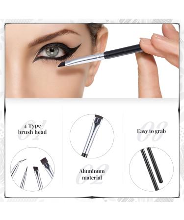 4 Pieces Eyeliner Brush Kit Fine Flat Eyebrow Brush Thin Bristle Angled Eyeliner Brush Tight Liner Brush Bent Eyeliner Makeup Brush for Applying Gel Cream Liquid Eye Liner - Buy Online on GoSupps.com