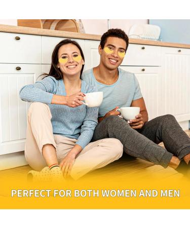 24K Gold Eye Masks for Dark Circles & Puffiness - 70PCS Under Eye Patches with Caffeine Hyaluronic Acid & Peptides for Eye Bags Treatment - Premium Skincare - Buy Online on GoSupps.com