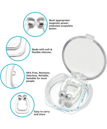 Sleep Snoring Solutions Kit: Stop Snoring for Better Deep Sleep with 4 Magnetic Silicone Nose Clips & 1 Anti-Snoring Chin Strap - Buy Online on GoSupps.com