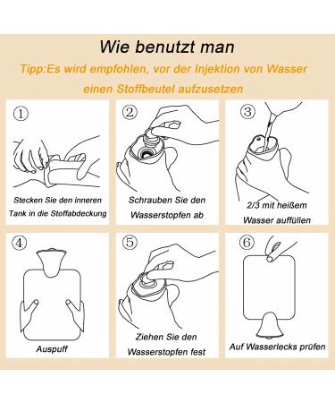 Heat Bottle with Soft Cover 2L - Fluffy PVC Hot Water Bag for Pain Relief | Safe & Durable | Perfect Gift for Women & Adults (Gray) - Buy Online on GoSupps.com