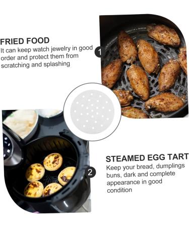 MAGICLULU Bamboo Steamer Liner Baking Cooking Papers 100pcs Baking Paper White Dessert Double Sided Air Fryer Paper Round Griddle - Buy Online on GoSupps.com