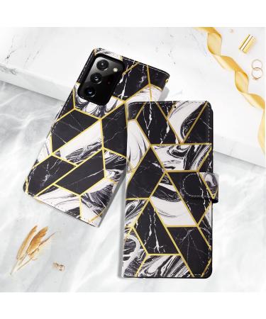 Buy Oihxse Wallet Cover for Xiaomi Redmi Note 10 Pro - PU Leather Flower Marble Flip Case with Stand & Card Compartment - Silicone Protective Shell in Black - Buy Online on GoSupps.com