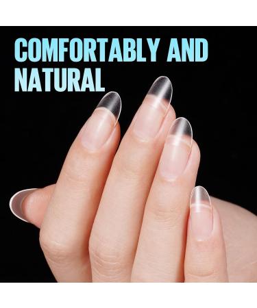 510pcs TOMICCA Short Oval French False Nail Tips - Natural Matte Acrylic Extensions for Salon Nails | 15 Sizes - Buy Online on GoSupps.com