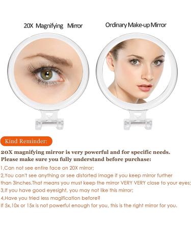 6-Inch 20X Magnifying Makeup Mirror for Tweezing and Blemish Removal - Buy Online on GoSupps.com