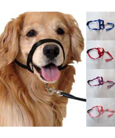 JimAndAlice Adjustable Harness Gentle Leader Belt For Dog Collar Dog Halter Head Collar Training Leash Leader No Pull Bite Straps Black S - Buy Online on GoSupps.com
