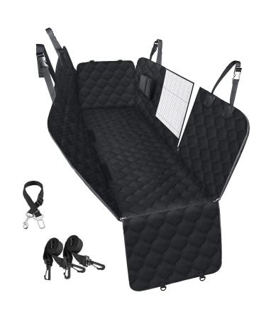 PETICON Dog Car Seat Cover for Back Seat, 100% Waterproof Car Seat Cover for Dogs with Mesh Window, Nonslip Backseat Dog Cover for Car, Scratchproof Dog Hammock for Cars, Trucks, SUVs, Jeeps, Black Full Black - Buy Online on GoSupps.com