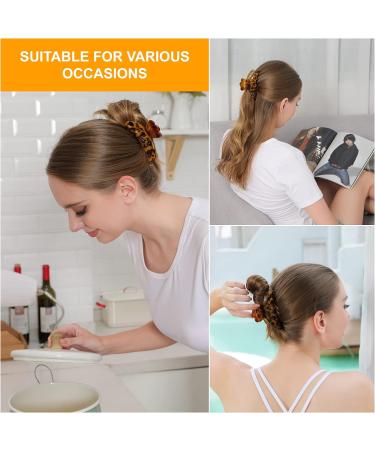 Large Leopard Print Hair Claw Clips for Thick Hair - Strong Grip Jaw Clips (4 Pack) - Buy Online on GoSupps.com