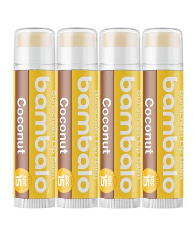 8-Pack Lip Balm Set by Bambalo Includes 4 USDA Organic Unflavored Balms & 4 Coconut SPF 15 Lip Balms Hydrating Lip Care with Sun Protection Natural Ingredients For Men and Women - Buy Online on GoSupps.com