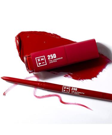 3ina Longwear Lipstick 250 - Dark Pink Red Matte Lipstick | Highly Pigmented Vegan Cruelty-Free Hydrating with Hyaluronic Acid - Perfect for All-Day Wear - Buy Online on GoSupps.com