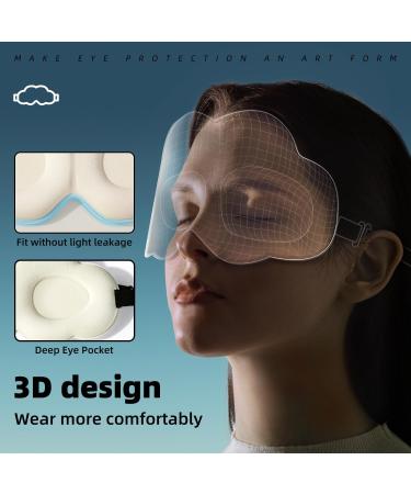 Buy 3D Sleep Eye Mask for Men & Women | Zero Intraocular Pressure | 100% Light Shielding Travel Eye Mask in Beige - Buy Online on GoSupps.com