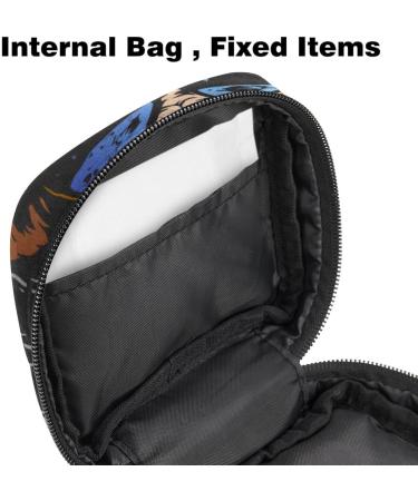 Javenproeqt Women's Bondage Organizer - Reusable First Period Pocket for Girls & Women | Large Size 17x17x12 cm Crow Red Blood Moon Multicolored - Buy Online on GoSupps.com