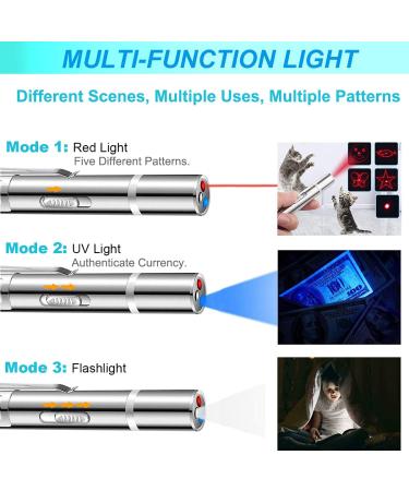 Cat Laser Toy: Red Dot LED Interactive Toy for Indoor & Outdoor Pets - Long Range 5 Modes - USB Rechargeable - Buy Online on GoSupps.com