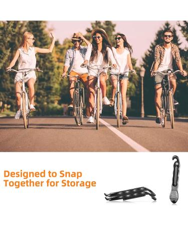 HZJD Bike Tire Levers Set - Professional Design for Easy Tire Changing, Smooth & Safe, Snap Together for Storage - 4PCS, Black - Buy Online on GoSupps.com