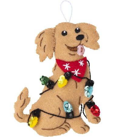 Bucilla Christmas Dogs Felt Applique Ornament Kit - Set of 6 | Holiday Craft Supplies - Buy Online on GoSupps.com