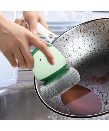 Add Liquid Pot Brush - Automatic Dish Scrubber Dishwashing Brushes Humanized Kitchen Cleaning Brush for Washing Dish Pot Scrubbing Sink Lambo Green - Buy Online on GoSupps.com