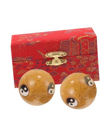 Tovinanna 2st massage globe baoding balls with bell play rolling ball massage meditation massage handball practice training ball -yang balls medicines cloisonn -emile fitness handy