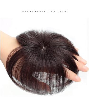 99 Mini Toupee Top Piece Closure Clip in Real Human Hair Crown Topper Silk Straight Hair Light Bang Extensions Handing Needle Thinning Hair 10 cm/905 - Buy Online on GoSupps.com