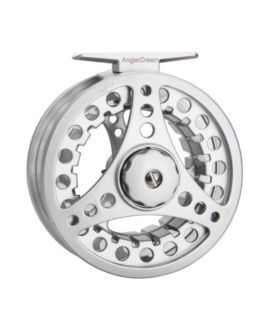 Anglerdream The casting flyfish roller Alc coil large thorn smooth replacement coil 1/2 3/4 5/6 7/8 WT silver black hand changeable fly roll silver fly roller (without cord) 5/6 WT reel