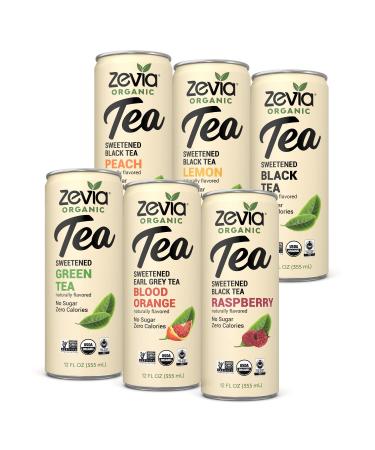 Zevia Organic Sugar Free Iced Tea 12 oz Cans, Tea Time Variety Pack (Pack of 12) - Buy Online on GoSupps.com