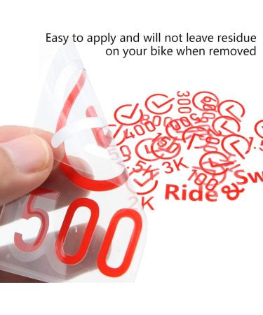 Self-Adhesive Milestones Stickers for Peloton Bike - Red Vinyl Decal - Buy Online on GoSupps.com