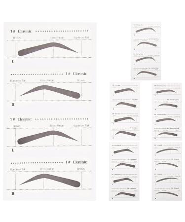 ABOOFAN 6 pi ces Kit de Pochoirs Sourcils Jetables pour Maquillage Femme Mod les Vari s pour Dessin Pr cis et Pratique Autocollants Sourcils Confortables et Faciles Utiliser