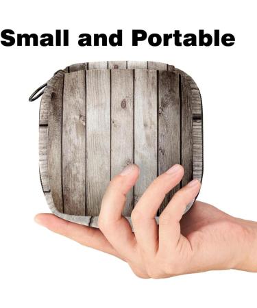 Menstrual Pad Bag with Zipper | Stylish Tampon & Napkin Pouch for Women & Girls - Eco-Friendly Wooden Design - Buy Online on GoSupps.com