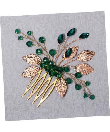 MAGICLULU Rhinestone Tuck Comb Bridal Hair Comb Leaf Hair Accessories Rhinestone Hair Accessories Leaf Hair Comb Hanfu Hair Accessories Chinese Hair Accessories Bridal Hair Accessories - Buy Online on GoSupps.com