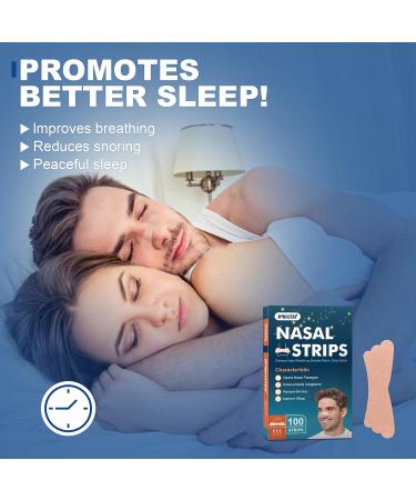 100Pcs Extra Strength Nasal Strips for Snoring Relief | Anti Snoring Nose Tape for Sports & Sleep | Nasal Congestion Relief Light Brown - Buy Online on GoSupps.com
