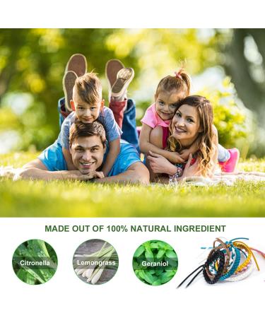 12 Pack Individually Wrapped Mosquito Repellent Bracelets PU Leather Bug Repellent Wristbands for Kids & Adults - Outdoor Camping, Fishing, Travel - Buy Online on GoSupps.com
