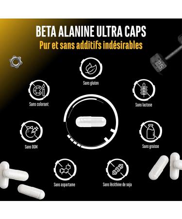 B ta Alanine Ultra Caps - 365 capsules - Hautement dos avec 1250 mg par capsule - B ta Alanine Acide Amin avec 99% de puret - Sans additif ind sirable - Buy Online on GoSupps.com