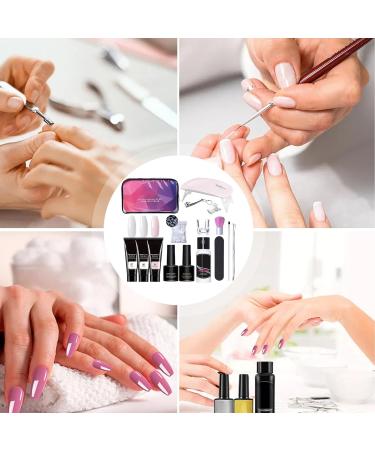  yakermur poly extension gel kit nail extension gel kit 3 colors gel kit with gliding solution and nail lamp home manicure kit professional care - Buy Online on GoSupps.com