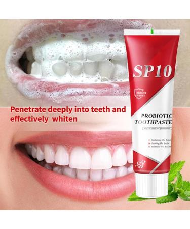 Sp10 Probiotic Toothpaste Sp-10 Ultra Whitening Toothpaste SP-10 Toothpaste Ultra Whitening Toothpaste Sp 10 Toothpaste Sp 10 Pasta Dental Toothpaste Fresh Breath Stain Breath Care - Buy Online on GoSupps.com