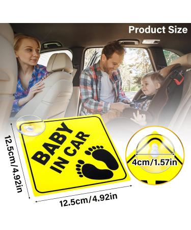 Buy Cobee Baby in Car Sign - 2 PCS Suction Cup Stickers for Safety | Cute Baby Feet Pattern | International Shipping Available - Buy Online on GoSupps.com