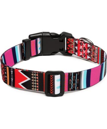 Mercano Dog Halison: Comfortable Soft Nylon Collar for Small & Medium Dogs | Trendy Pattern - M Size Trunk Pink - Buy Online on GoSupps.com