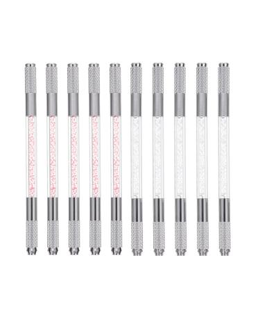Angoily 10pcs Needle Microblading Pen Holder Dual for Multitools Brow Looking Manual Double Mutitool End