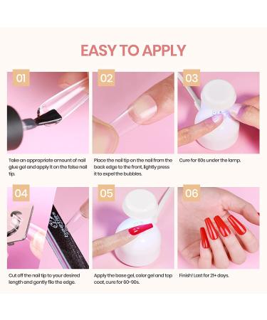 Beetles 2 in 1 Nail Glue & Base Gel Kit with Smart Sensor Lamp for Fast Nail Extension - Buy Online on GoSupps.com