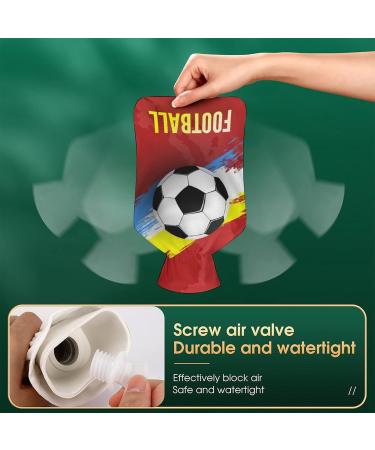 Football Hot Water Bottle with Plush Cover - Hand Warmer for Adults & Children | 26.5x15.3cm - International Shipping Available - Buy Online on GoSupps.com