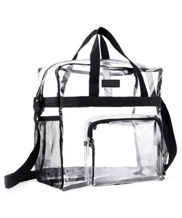 Transparent pocket 30 x 30 x 15cm bag transparent with zip pockets Bib bag for a transparent stadium transparent bag for library stadium airport beach